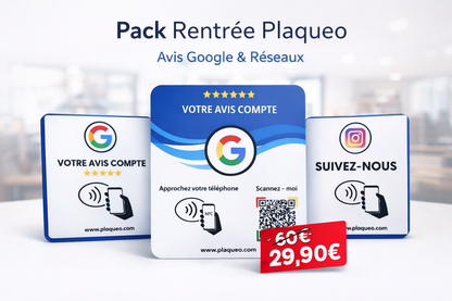 Pack Rentrée Plaqueo – Avis Google & Réseaux